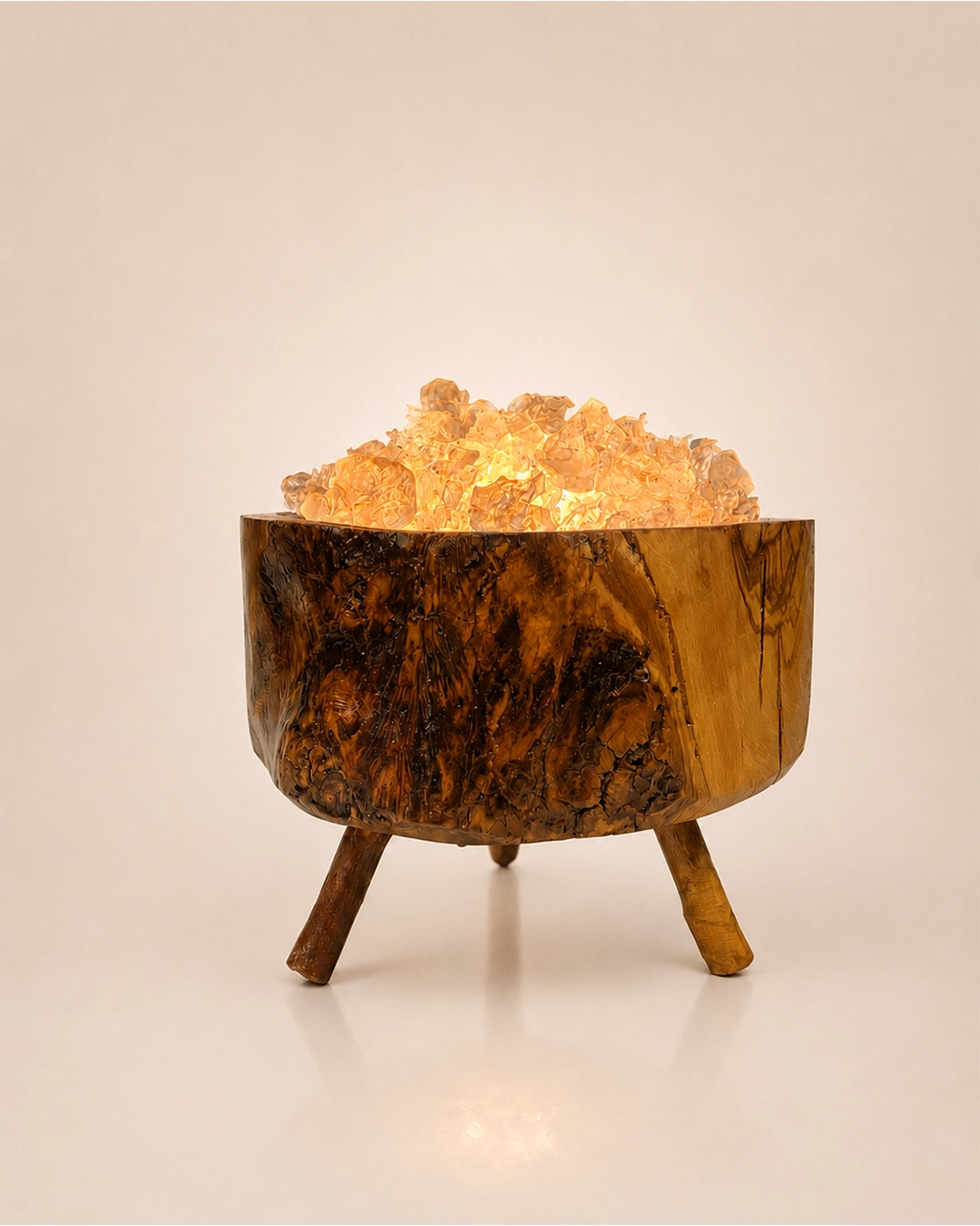 w1-01 Olive Glow rock salt lamp with olive wood and Siwa salt crystals – W1