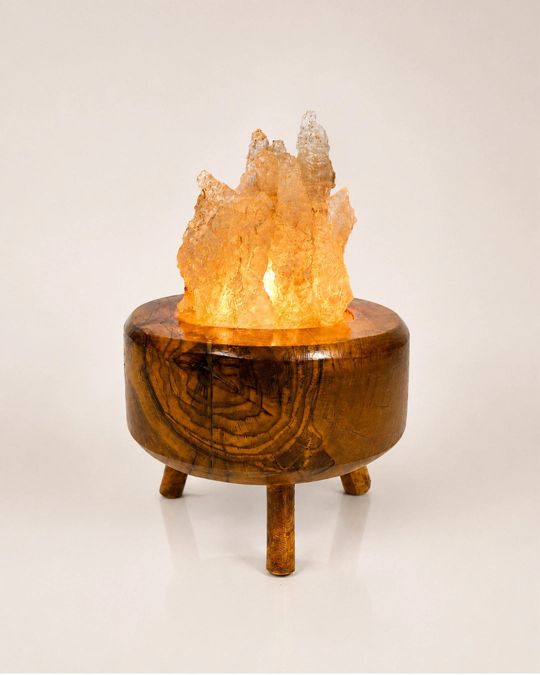 w3-01 Olive Flame rock salt lamp with olive wood and Siwa salt crystals – W3