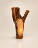Branch of Light rock salt lamp with olive wood and Siwa salt crystals – W5