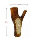 Branch of Light rock salt lamp with olive wood and Siwa salt crystals – W5