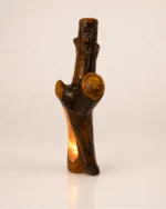 Olive Soul rock salt lamp with natural olive wood and Siwa salt crystals