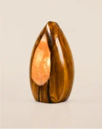 Olive Drop rock salt lamp with olive wood and Siwa salt crystals – W7