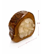 Olive Sun rock salt lamp with olive wood and Siwa salt crystals – W9